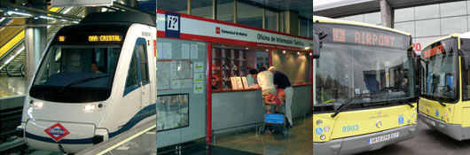 Photo mosaic of Aeropuerto T1 T2 T3 interchange