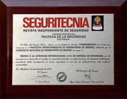 Premio de la revista SEGURITECNIA en materia de seguridad