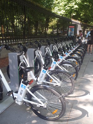 Aparcamiento del sistema de bicicletas públicas de Madrid