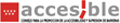 Logo de Accesibilidad de la Comunidad de Madrid, que acredita la web como 100% accesible