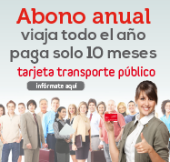 Abono Anual: viaja todo el año y paga solo 10 meses