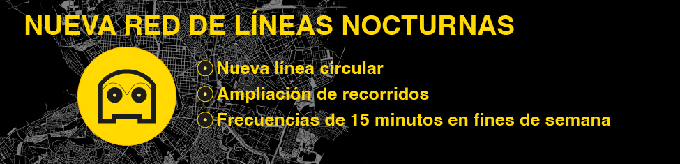 Nueva red de líneas nocturnas de EMT