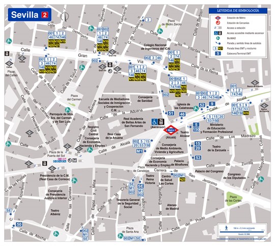 Plano Zonal Metro Sevilla