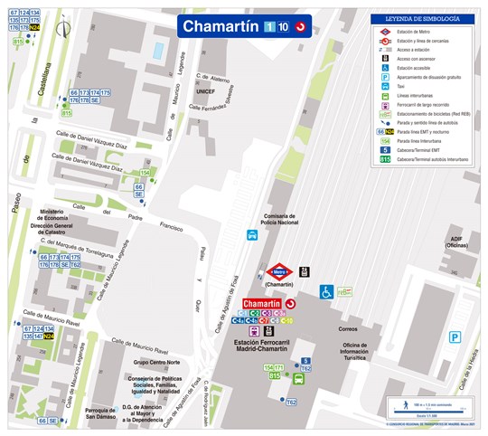 Chamartín station zonal map