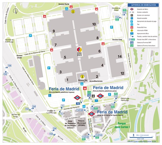 Feria de Madrid station zonal map
