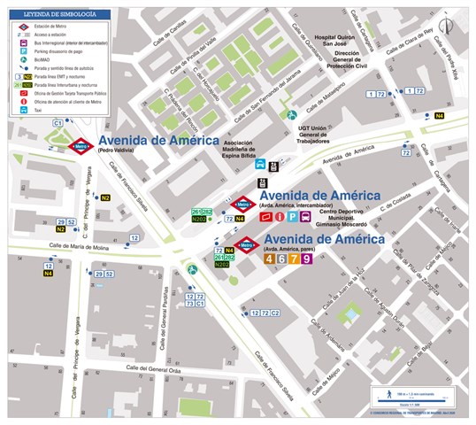 Plano Zonal Metro Avenida de América