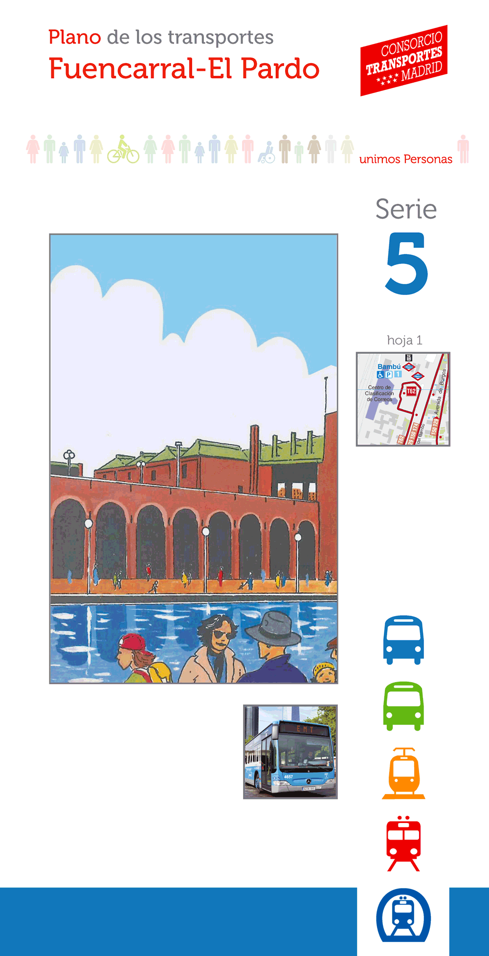 
1. Plano de los transportes Fuencarral-El Pardo (hoja 1)