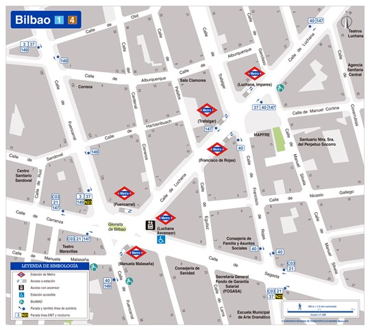 Bilbao station zonal map