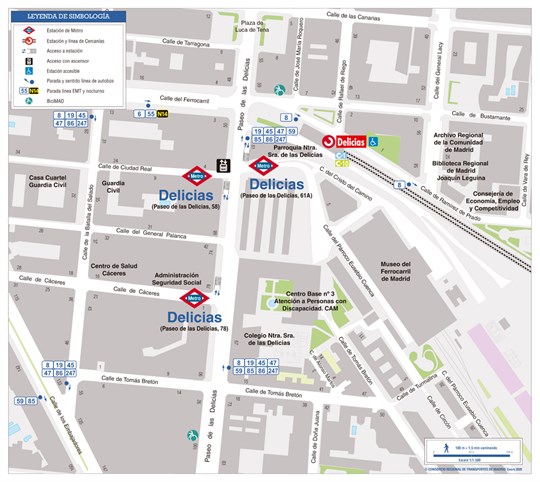 Plano Zonal estación de Delicias