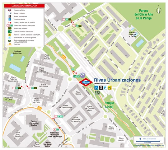 Plano Zonal Metro Rivas Urbanizaciones