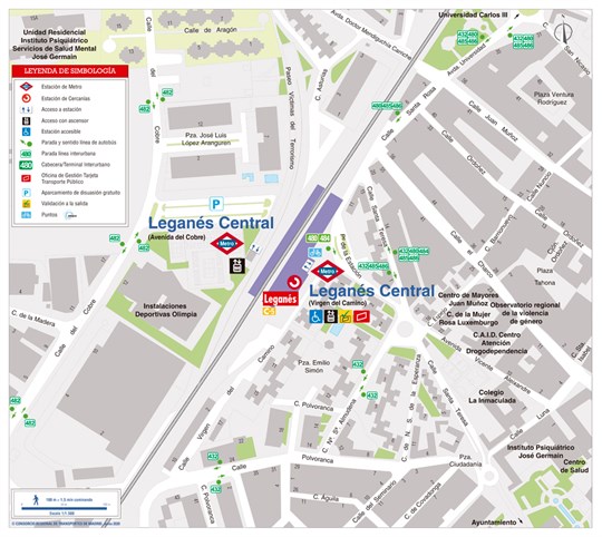 Zonal map of Leganés station