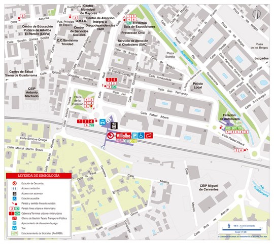 Zonal map of Villalba station