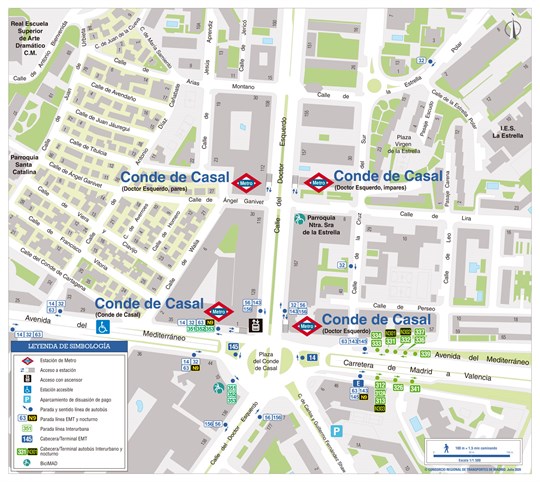 Plano Zonal Metro Conde de Casal