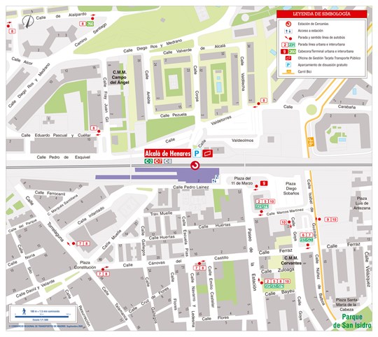 Zonal map of Alcalá de Henares station