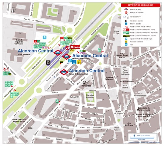 Plano Zonal Metro Alcorcón Central