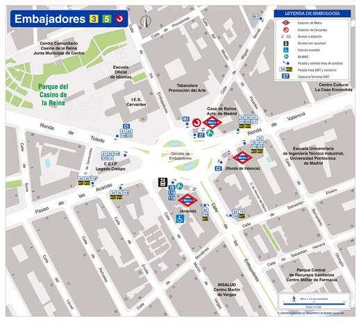 Plano Zonal Metro Embajadores
