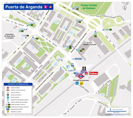 Plano Zonal Cercanías Vicálvaro