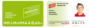 Tarjeta Transporte Público infantil