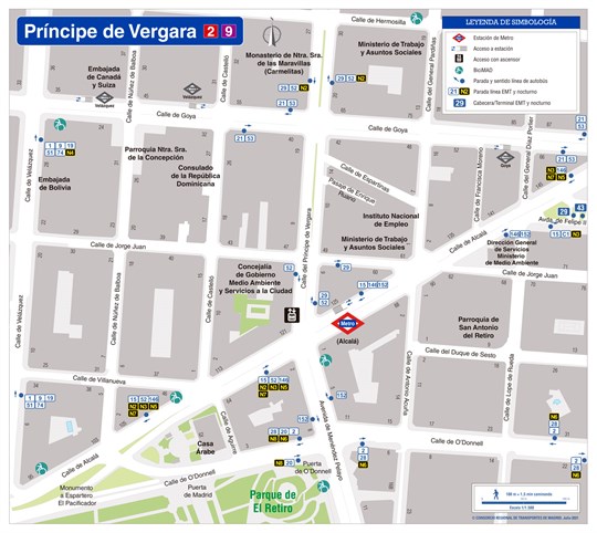 Plano Zonal Metro Príncipe de Vergara