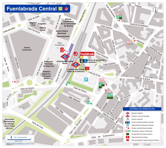 Plano Zonal Metro Fuenlabrada Central