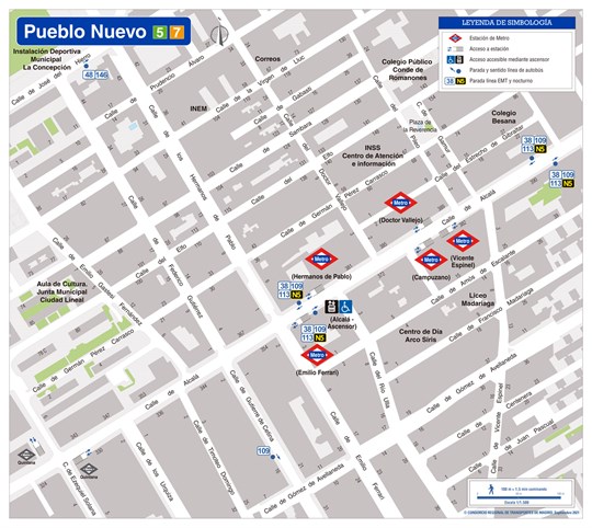 Plano Zonal Metro Pueblo Nuevo