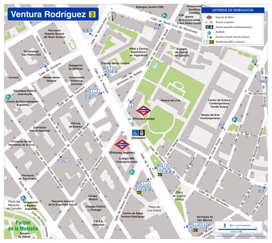Plano Zonal Metro Ventura Rodríguez