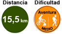 Distancia: 65 km. Dificultad: media