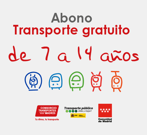 Infórmate sobre el abono transporte gratuito de 7 a 14 años