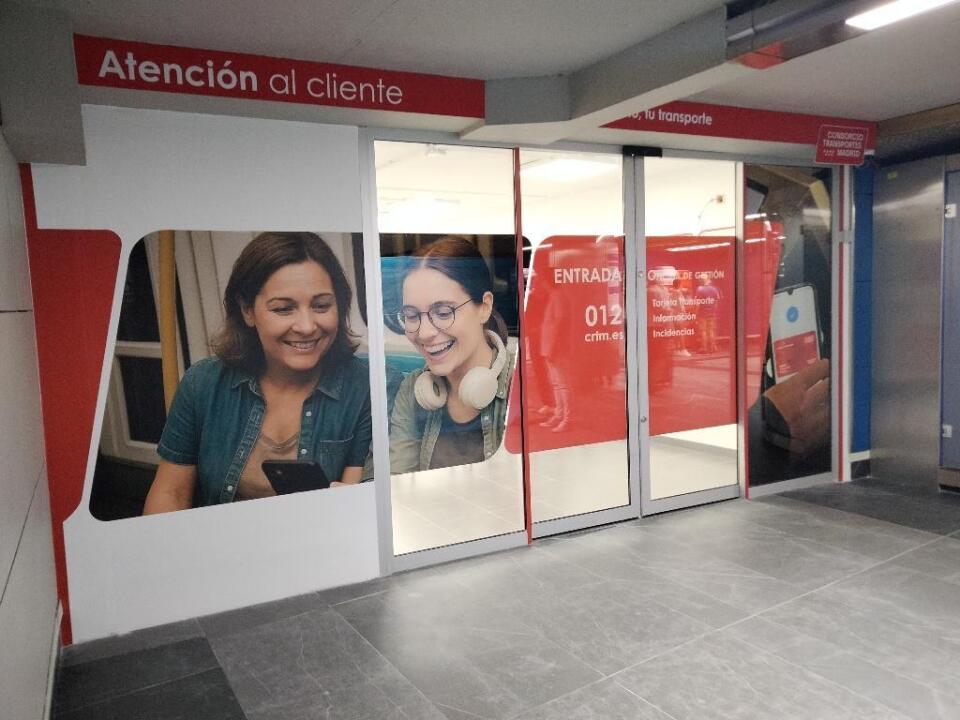 Imagen de una oficina de gestión del Consorcio Regional de Transportes de Madrid