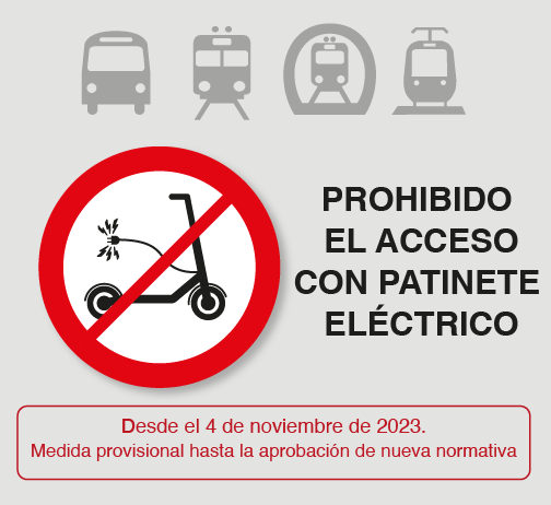 Prohibido el acceso con patinete eléctrico