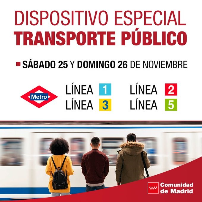 Dispositivo especial transporte público por Black Friday 2023