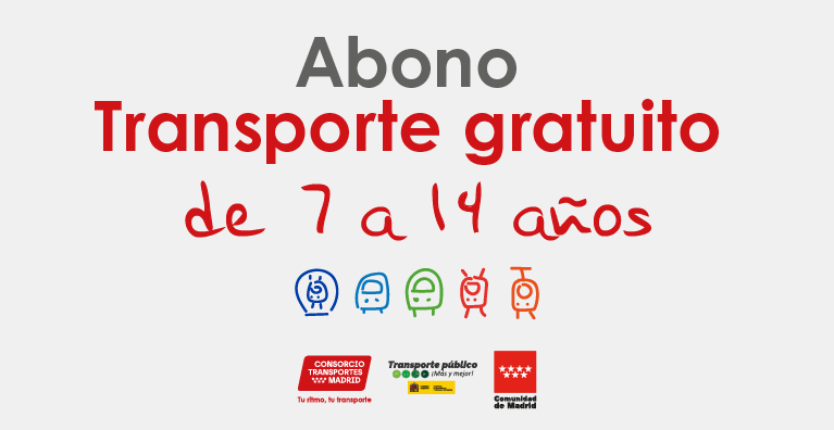 Infórmate sobre el abono transporte gratuito de 7 a 14 años