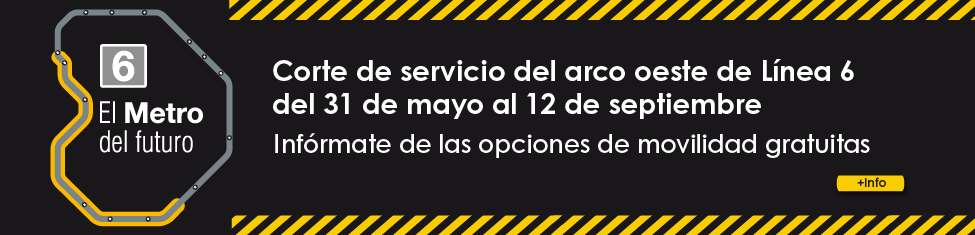 Corte de servicio del arco oeste de la línea 6 de Metro desde el 31 de mayo hasta el 12 de septiembre
