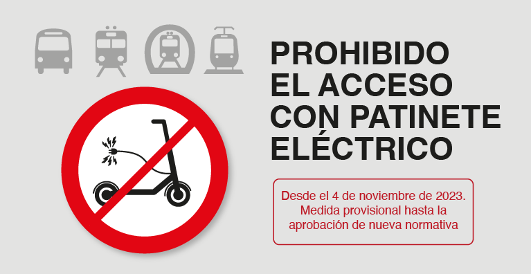 Prohibido el acceso con patinete eléctrico