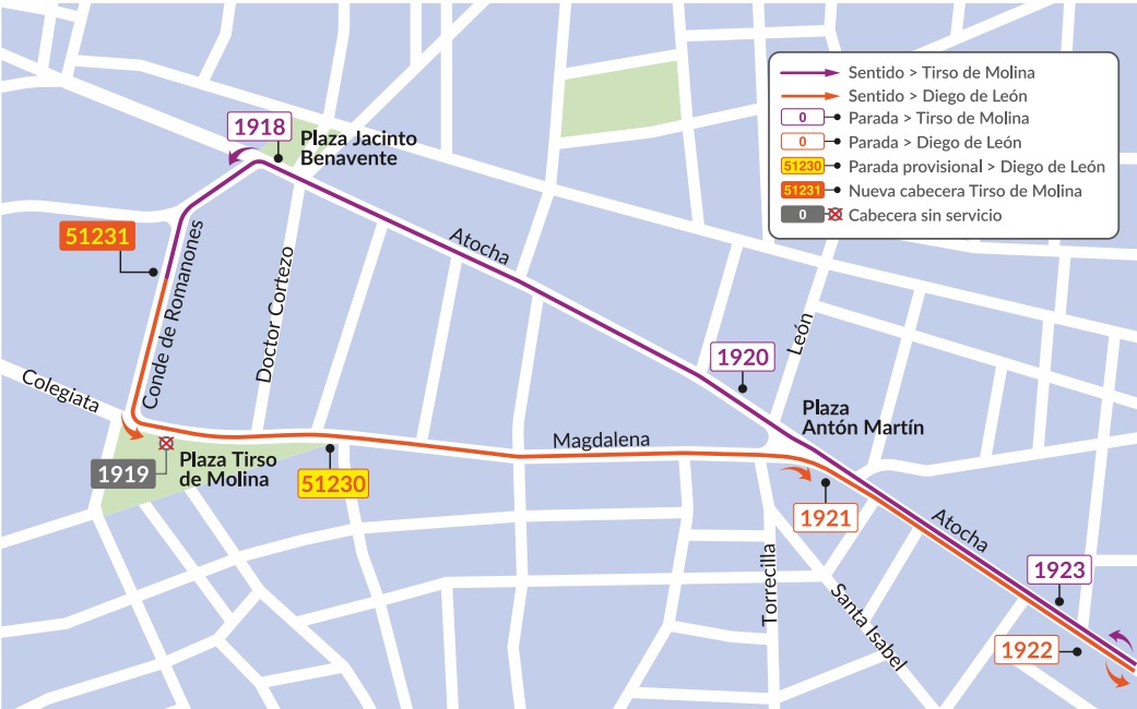 Nueva parada provisional linea 26