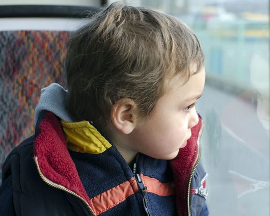 Child on a bus