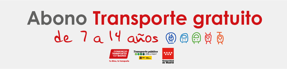 Infórmate sobre el abono transporte gratuito de 7 a 14 años