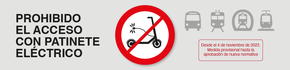 Prohibido el acceso con patinete eléctrico