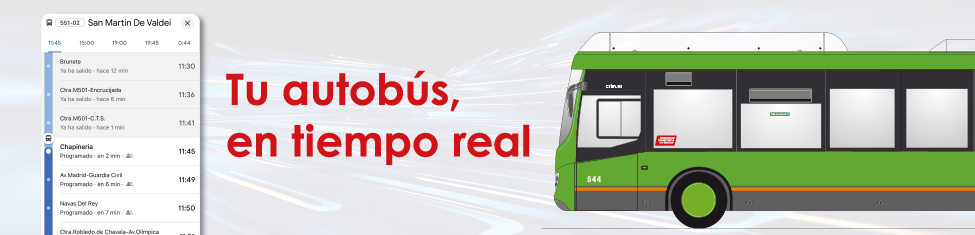 Accede a la noticia. Tu autobús interurbano, en tiempo real.
