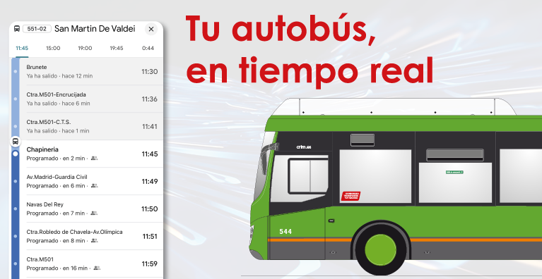 Accede a la noticia. Tu autobús interurbano, en tiempo real.