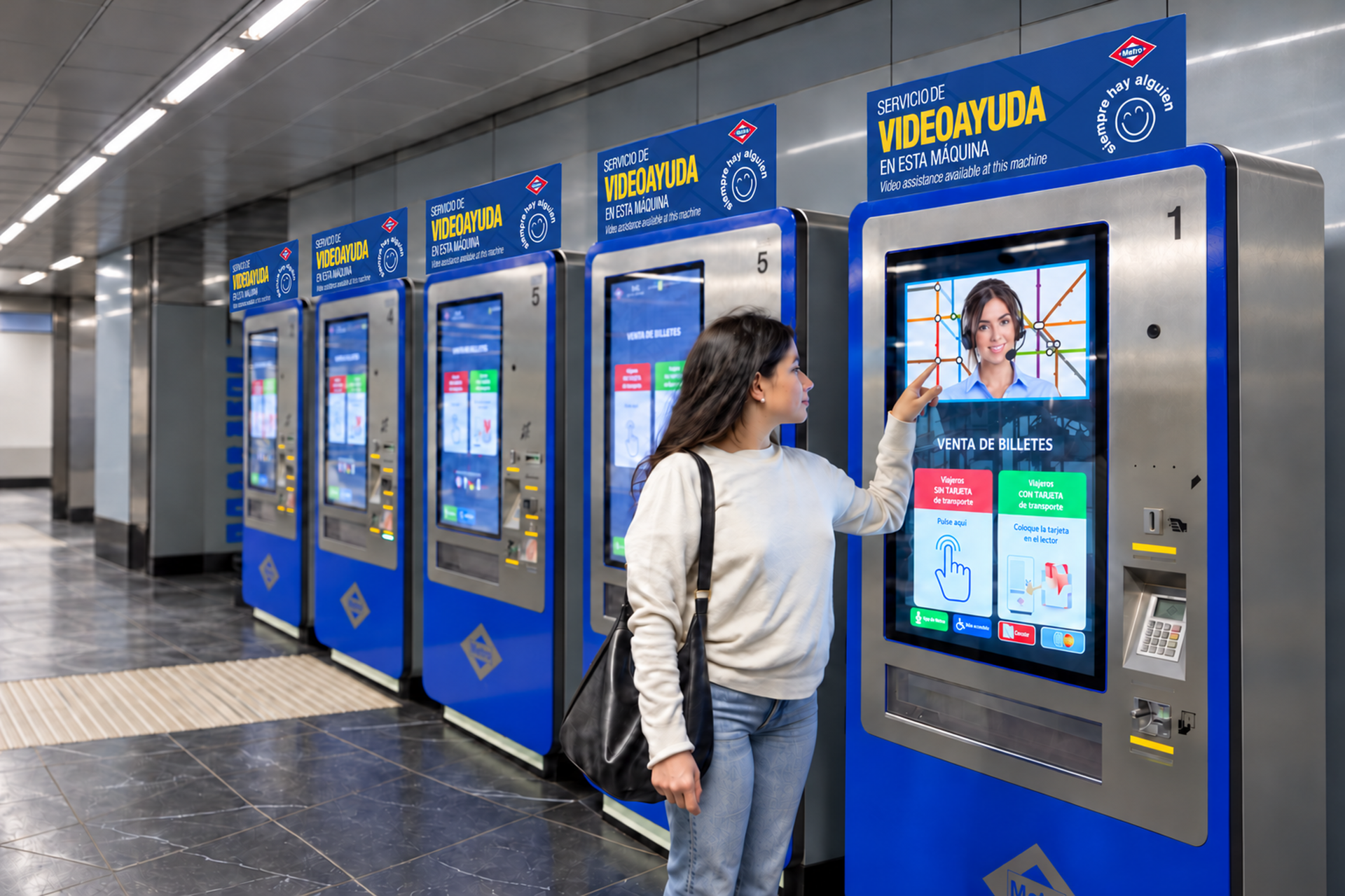 La Comunidad de Madrid activa teleasistencia en las máquinas de Metro