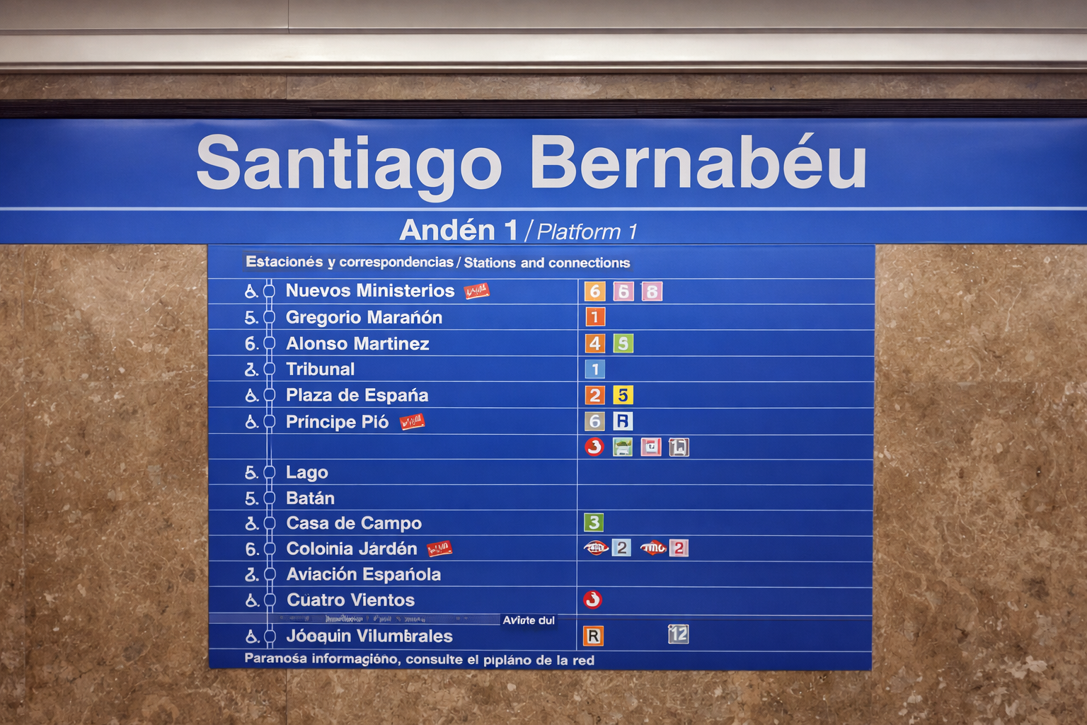 obras de la estación de Metro Santiago Bernabéu