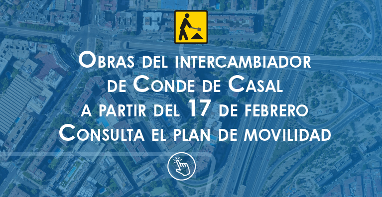 Obras del intercambiador Conde de Casal. Plan de movilidad. 