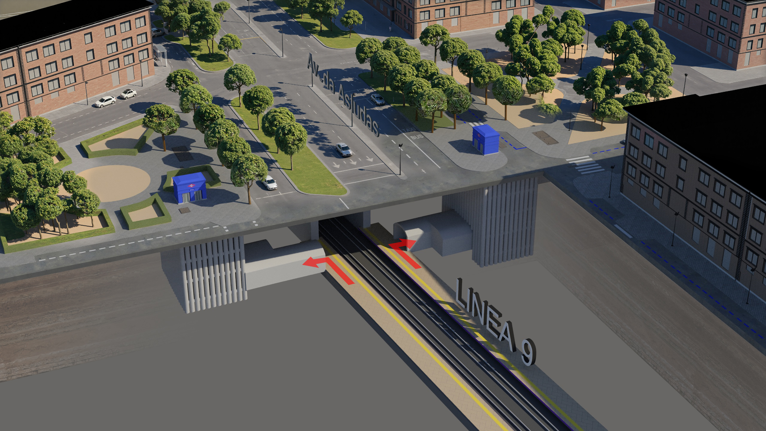 nuevos ascensores en el metro de Ventilla